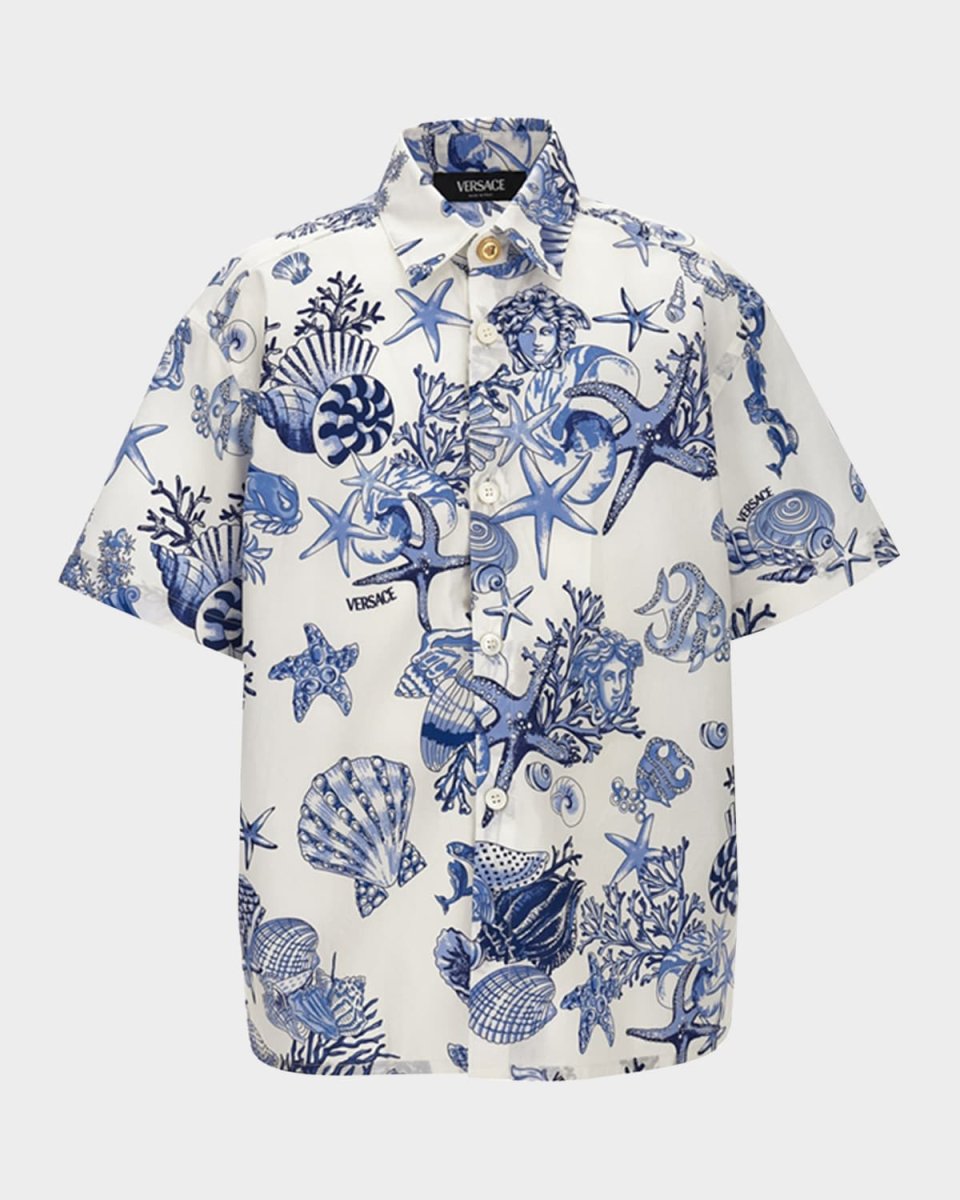 FORMAL SHIRT UNDERWATER BAROCCO KIDS POPLIN